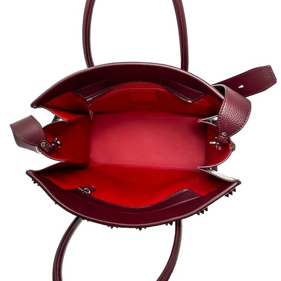 Christian Louboutin Medium Paloma Studs Leather Satchel Bag - Picture 6 of 8